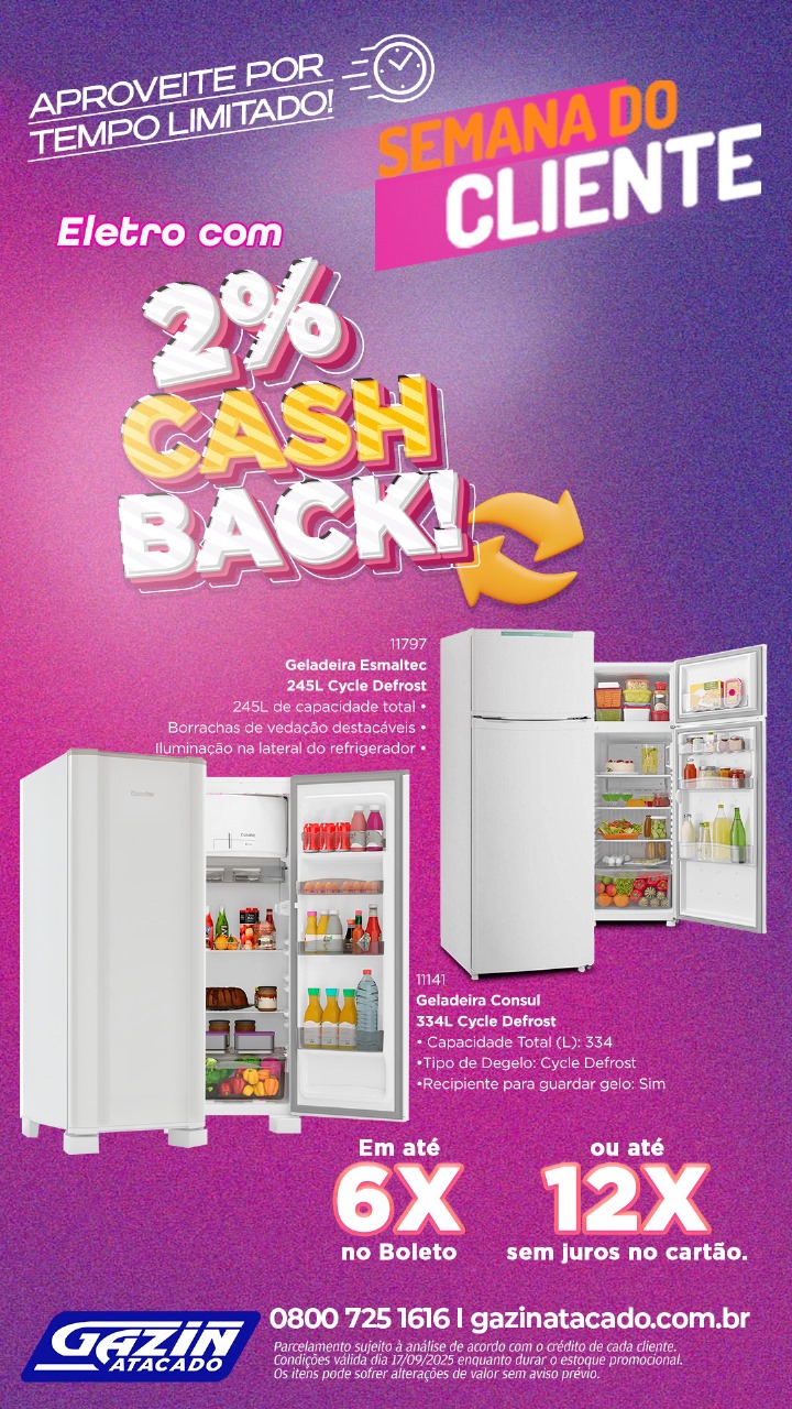 2% Cash Back Eletro